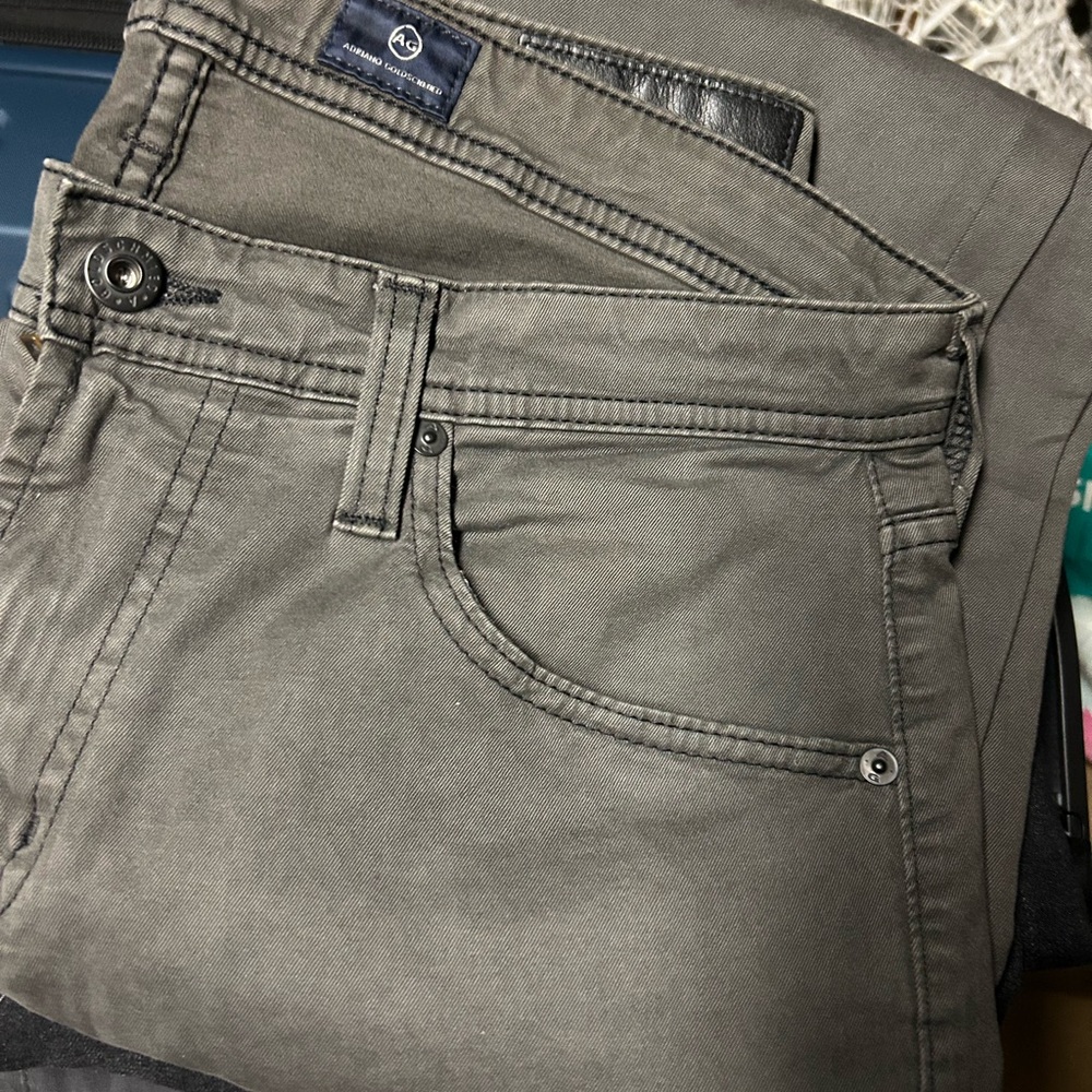 AG Adriano Goldschmied Men's Charcoal Slim Jeans